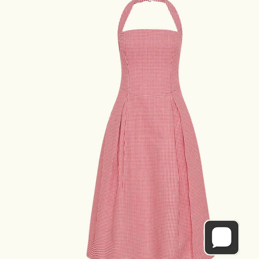 (NWOT) Meshki Juana Halter Midi Dress - Red Gingham - Picture 6 of 7